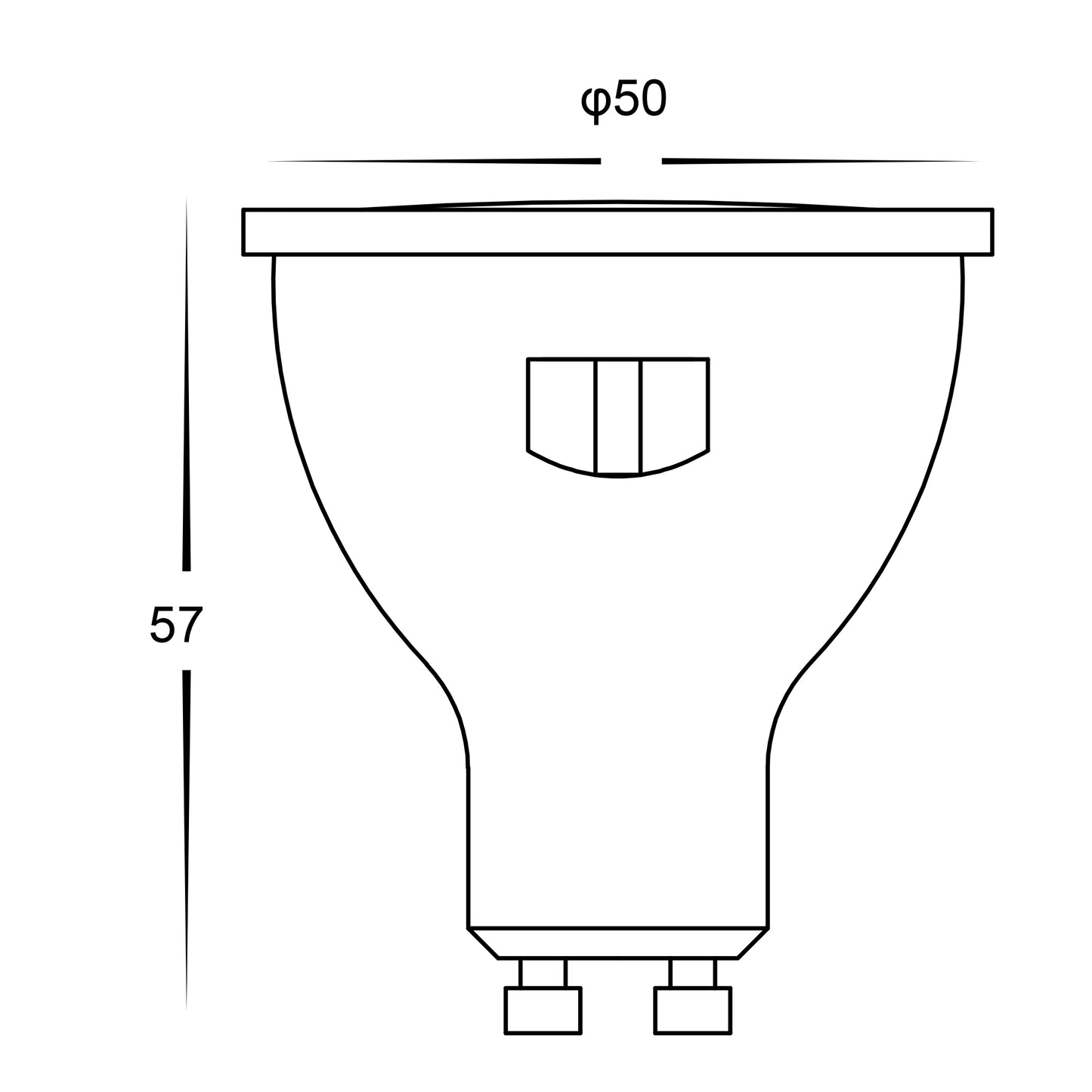 AAEC9585T - 5w Tri Colour GU10 240v LED Globe - 3000k, 4000k, 5500k