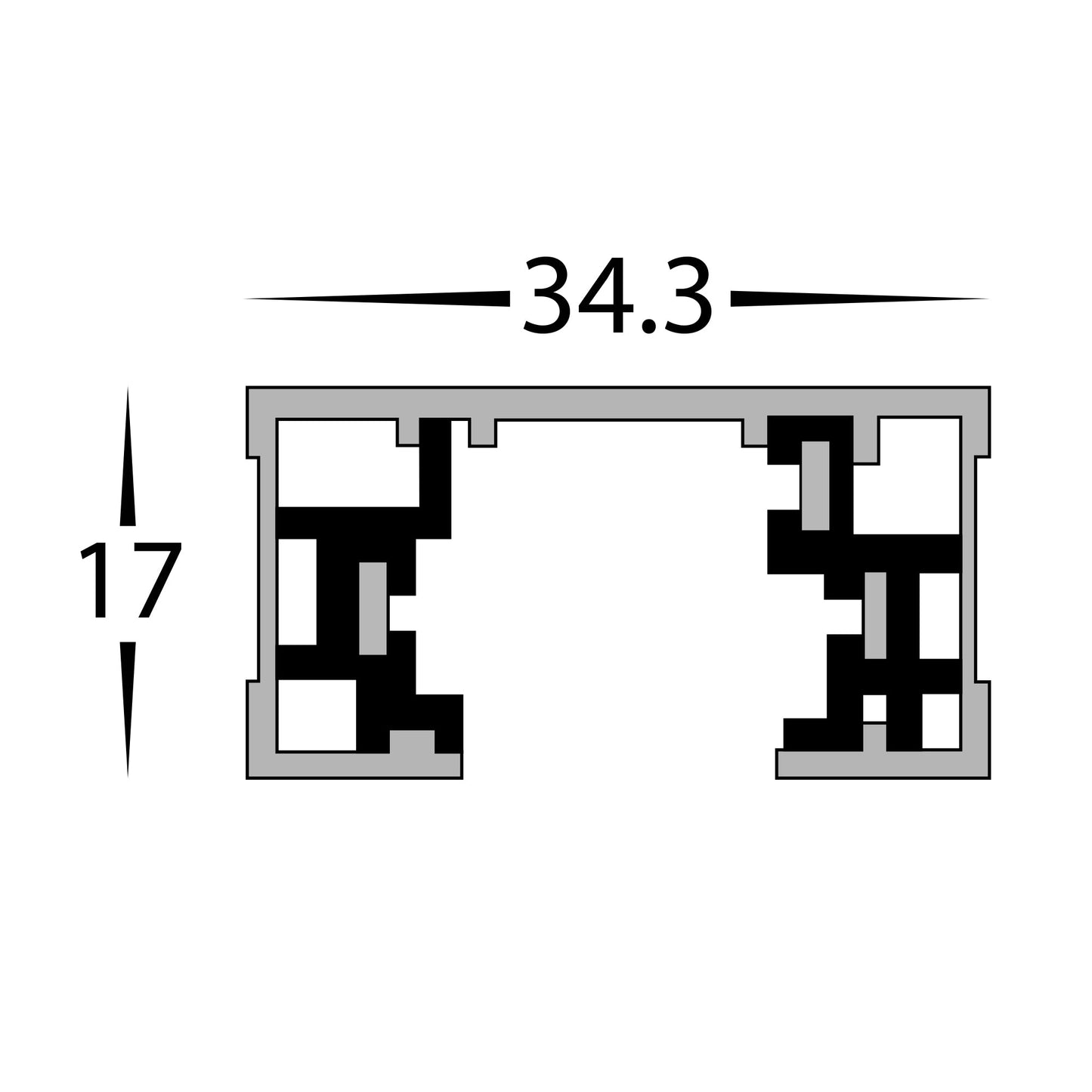 HCP-103110 / HCP-103130 - White Single Circuit Track