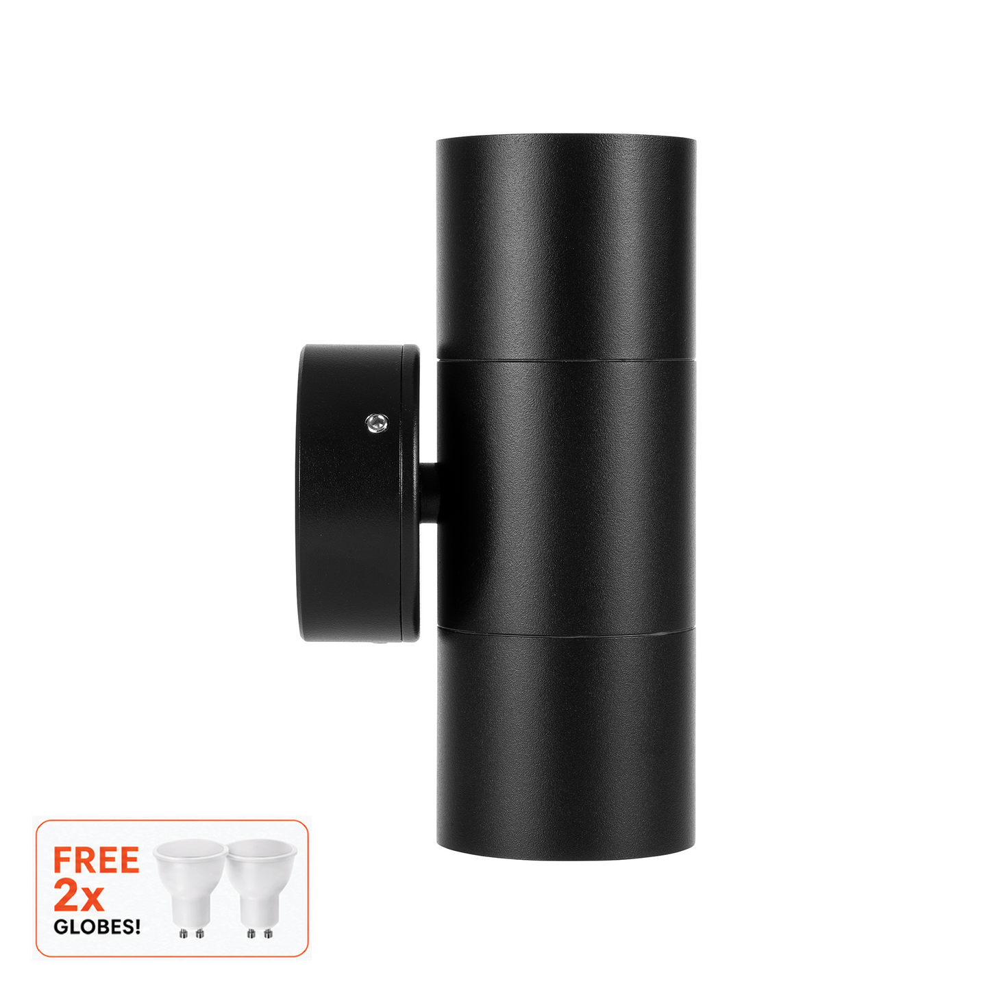 HV1021 - Aluminium Black Up & Down Wall Light