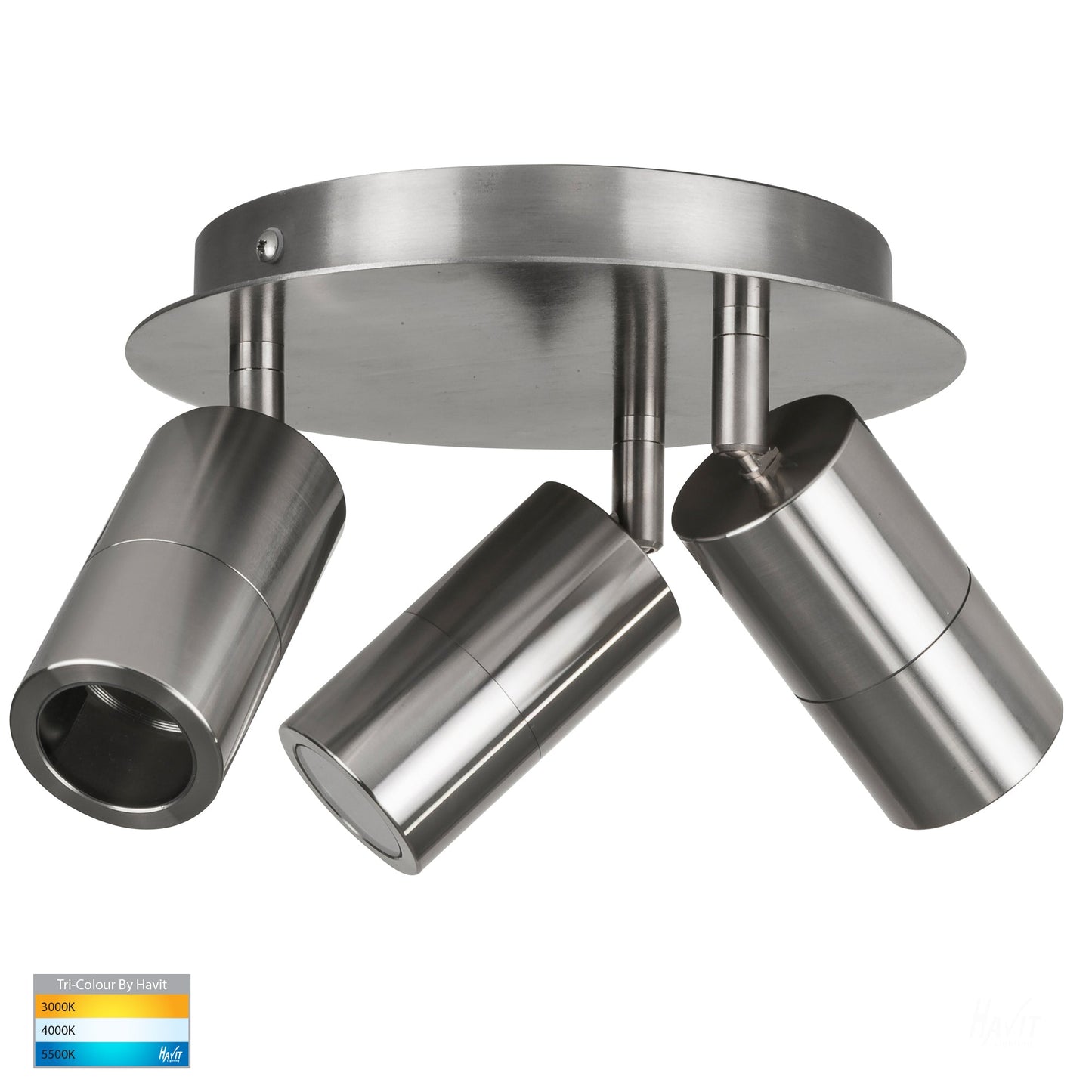 HV4001T-3-TTM-RND - Tivah Titanium Aluminium 3 Light Round Plate