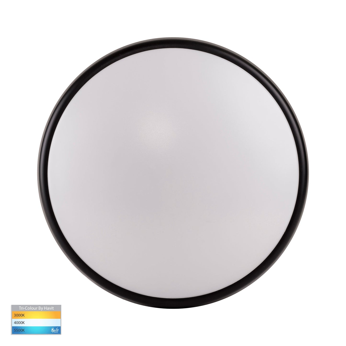 HV5888T-BLK - Ostron Black 18w LED Ceiling Mounted Oyster Light