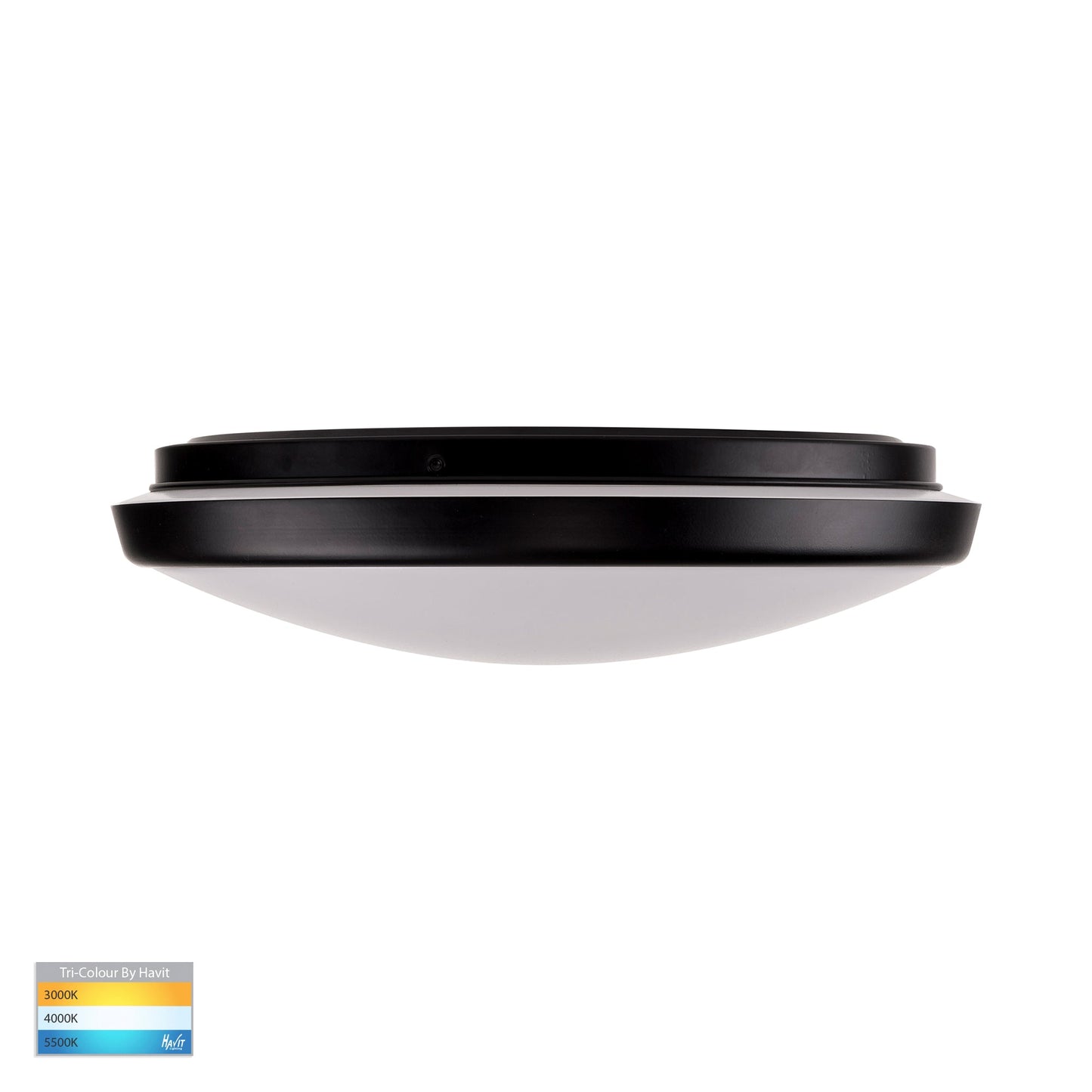 HV5888T-BLK - Ostron Black 18w LED Ceiling Mounted Oyster Light
