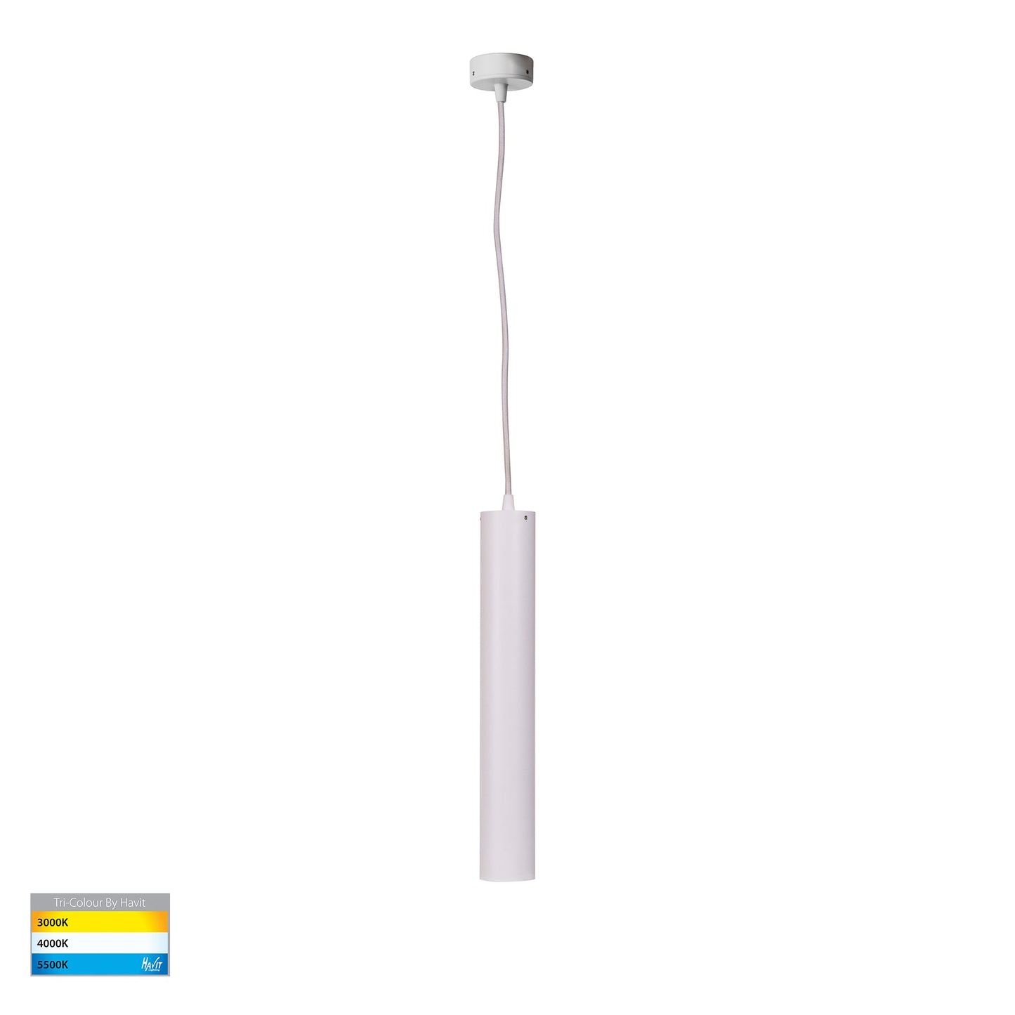 HV5899T-WHT-ND - Henger White 9w Cylinder LED Pendant