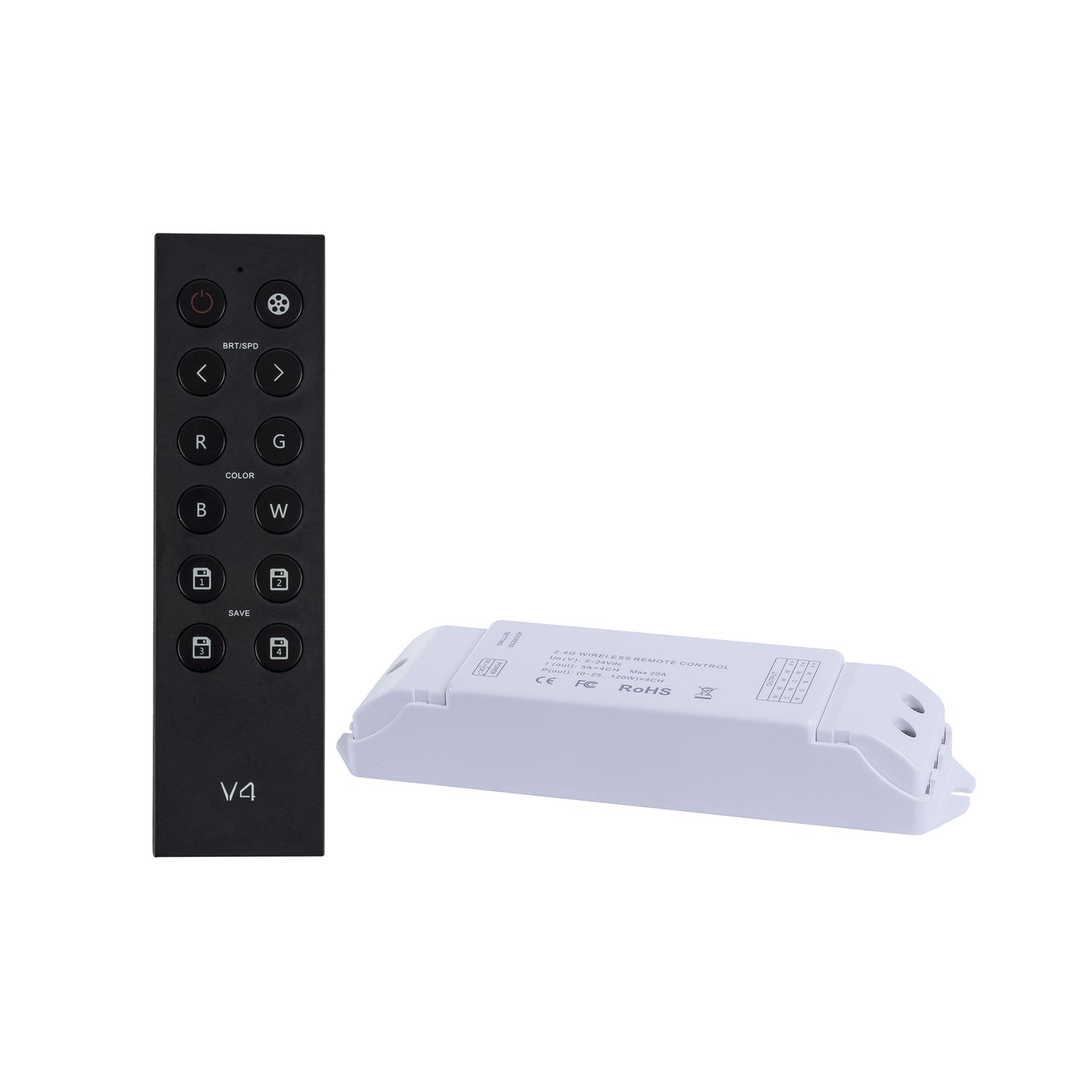 HV9102-V4-5A - RGBW LED Strip Remote Controller + Reciever