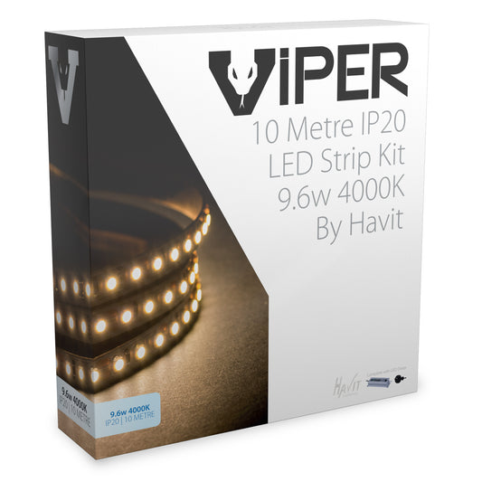 VPR9745IP20-120-10M - VIPER 9.6w 10m LED Strip kit 4000k
