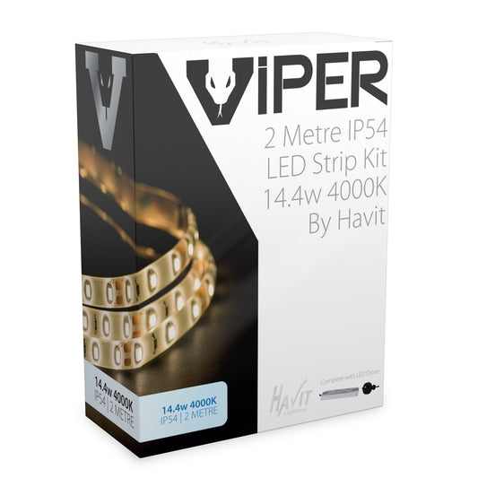 VPR9785IP54-60-2M - VIPER 14.4w 2m LED Strip kit 4000k