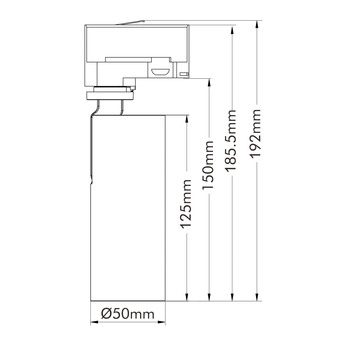 HCP-1032131 / HCP-1032141 / HCP-1032151 - White Three Circuit 10W Dimmable Track Heads