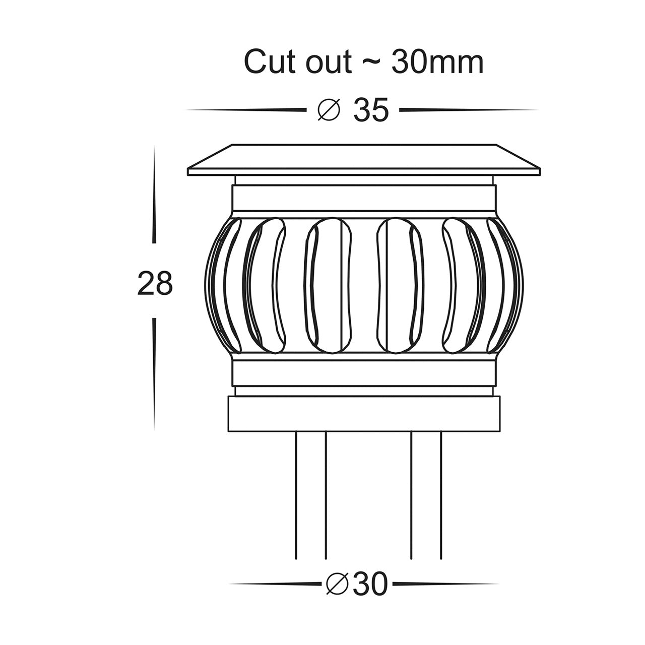 HV28271 - Uton Polycarbonate 0.5w LED Deck Light