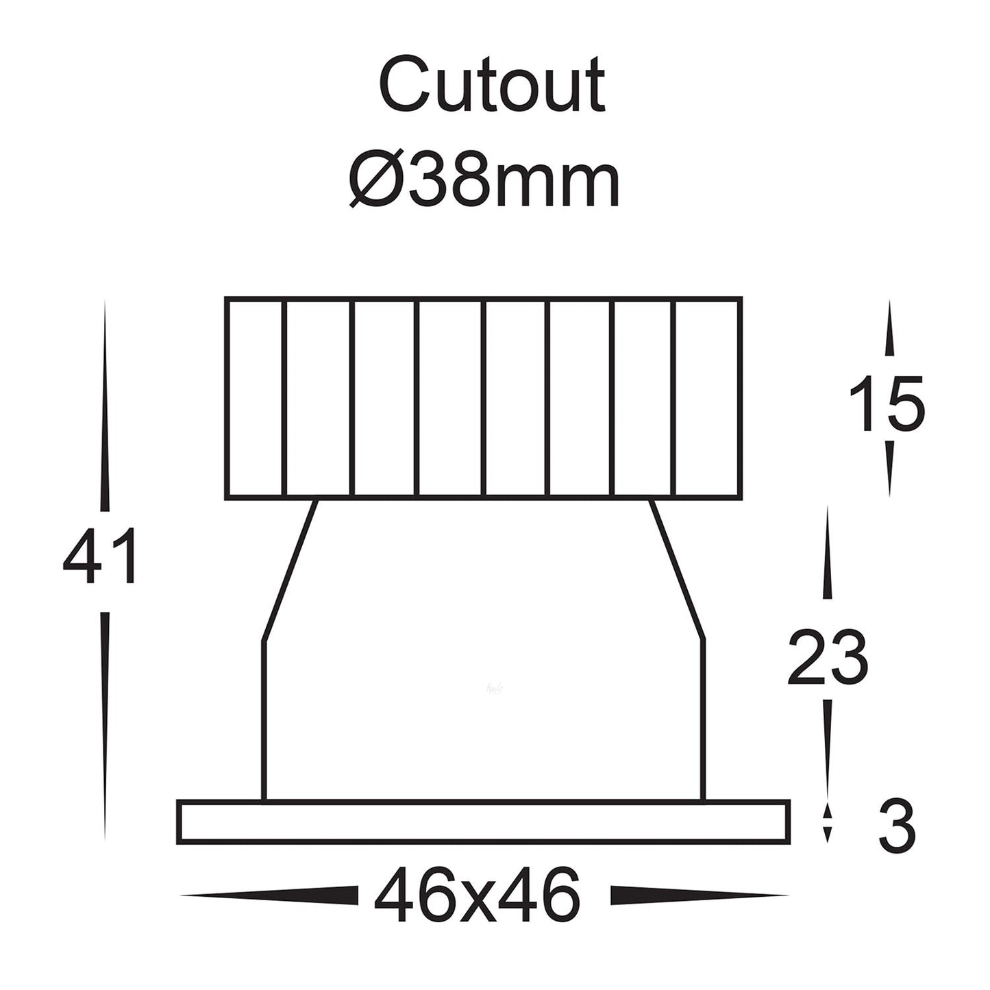 HV5701-WHT - Niche White Square Mini Downlight