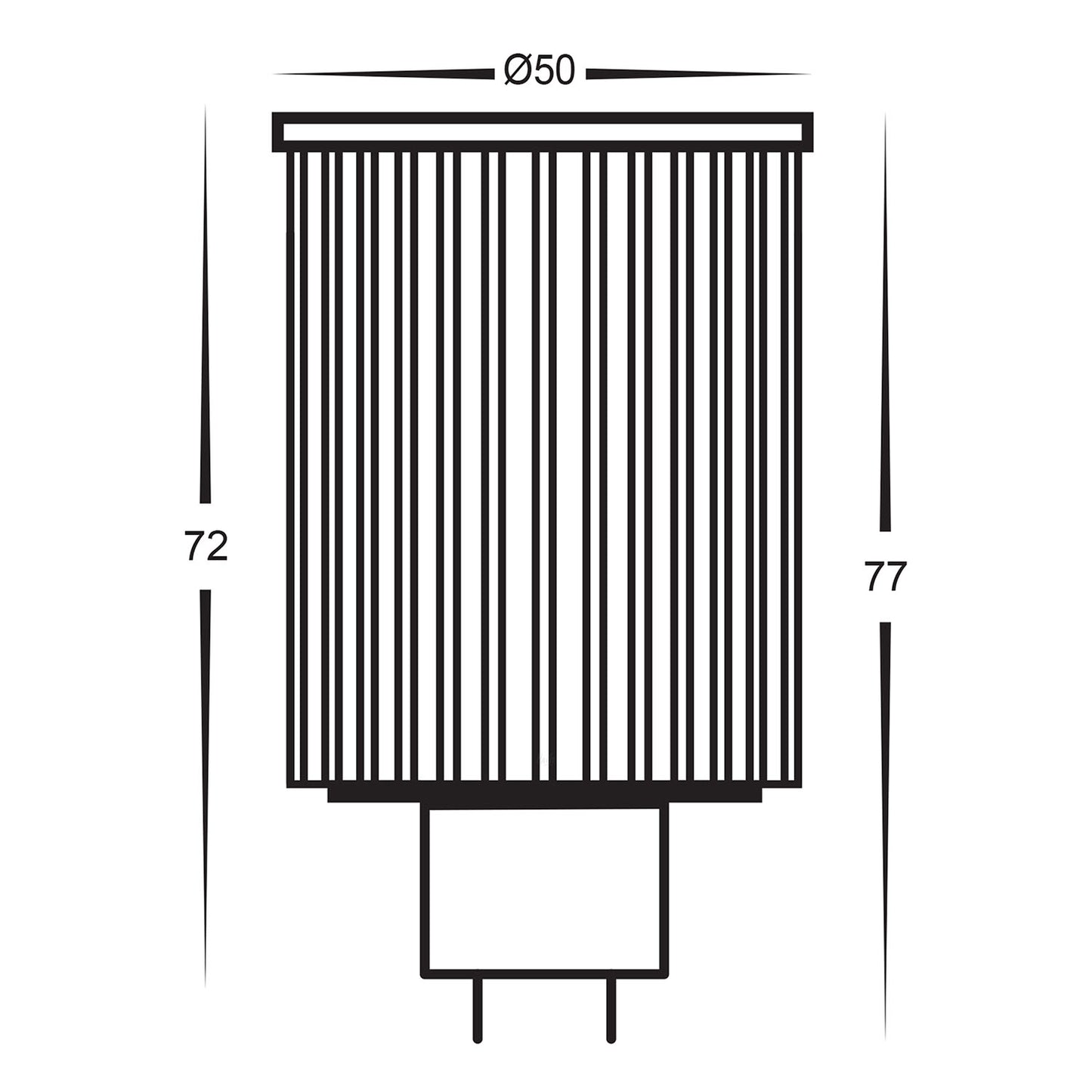 HV9553 - 12v DC COB LED 10w MR16 Lamp - 6000k
