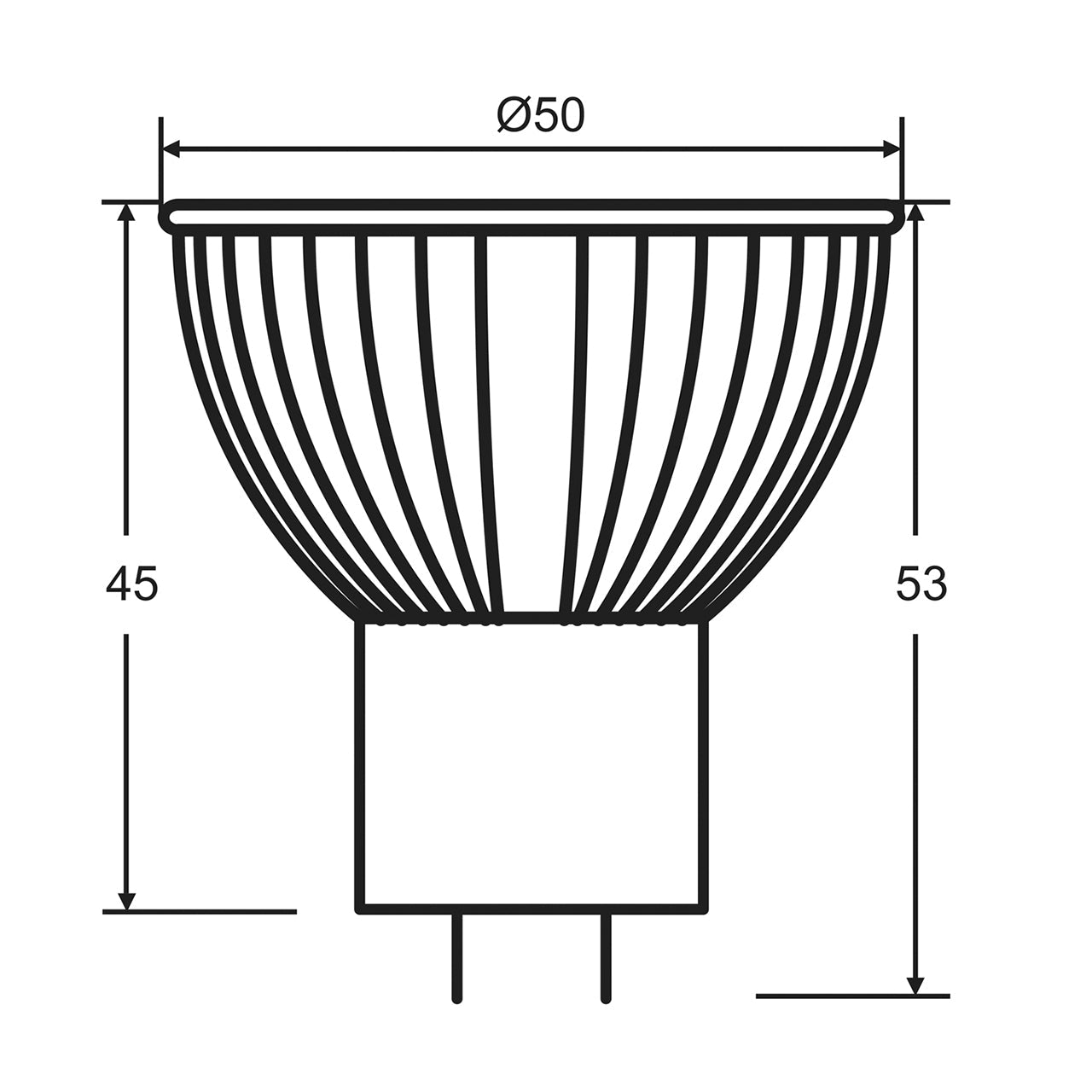 HV9557 - 5w 12v DC MR16 LED Globe