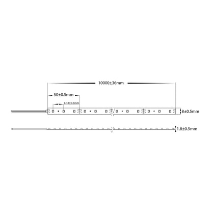 VPR9743IP20-120-10M - VIPER 9.6w 10m LED Strip kit 3000k