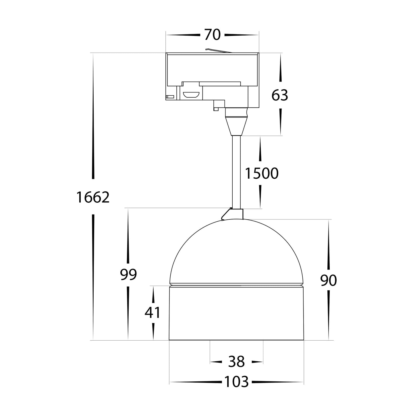 HCP-1030924 - Ondo Three Circuit 6w or 9w Tri Colour Dimmable White Pendant Light