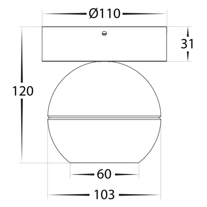 HCP-1020932 - Ondo 6w or 9w Tri Colour Dimmable Black Surface Mounted Spot Light