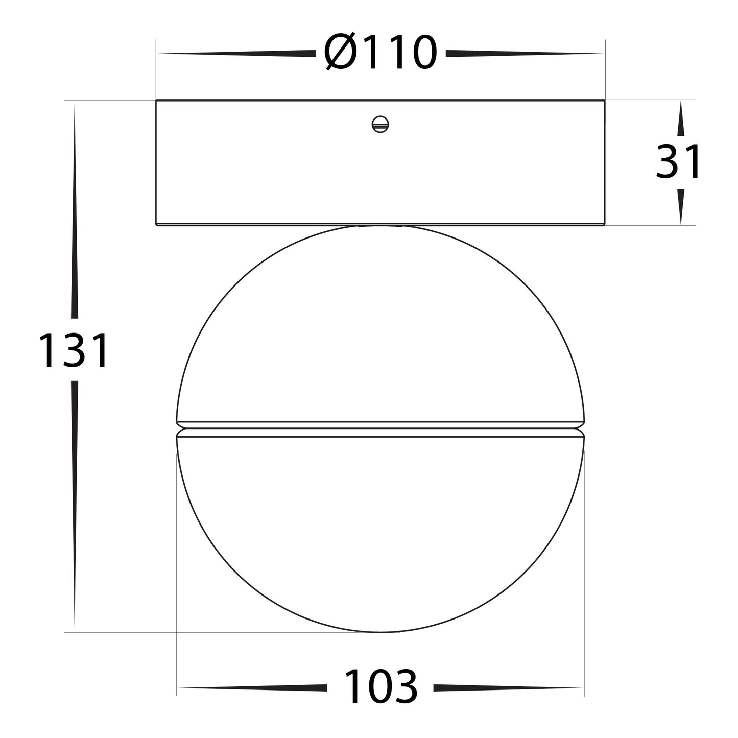 HCP-1030933 - Ondo 6w or 9w Tri Colour Dimmable White Surface Mounted Spot Light