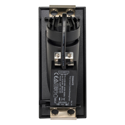HCP-2220302 - Black Rectangle Recessed 3w LED Triac Dimmable Step Light