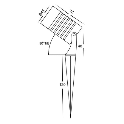 HCP-242033 / HCP-242034 / HCP-242035 - Black 3w LED Garden Light