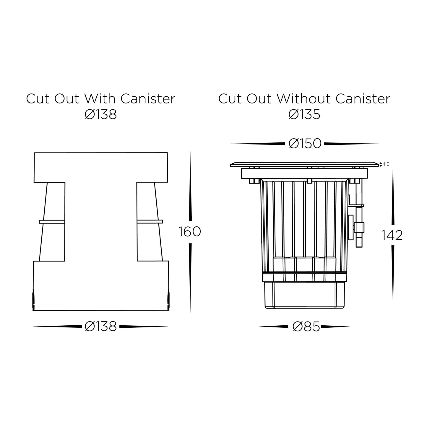 HCP-251043 / HCP-251044 / HCP-251045 - 4.5W 316 Stainless Steel Adjustable Inground Light