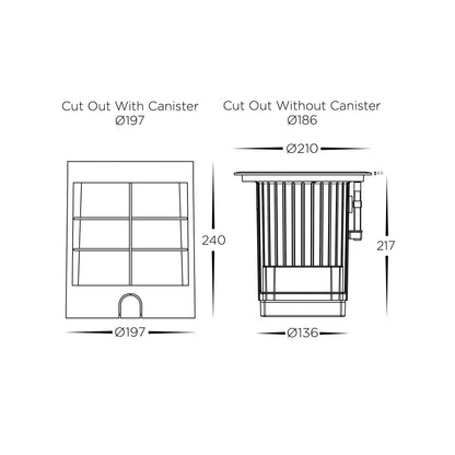 HCP-251184 / HCP-251185 - 18W 316 Stainless Steel Adjustable Inground Light