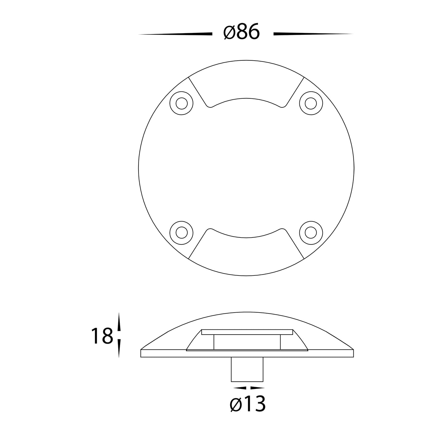 HCP-271223 / HCP-271224 / HCP-271225 - 1.5w Two Way 316 Stainless Steel Directional Deck Lights