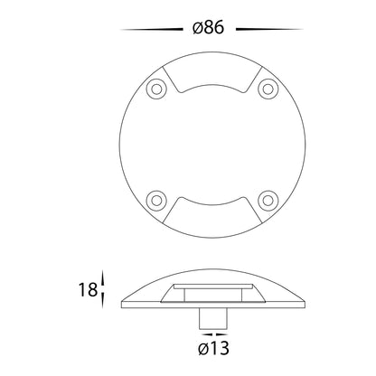 HCP-272223 / HCP-272224 / HCP-272225 - 1.5w Two Way Stainless Black Directional Deck Lights