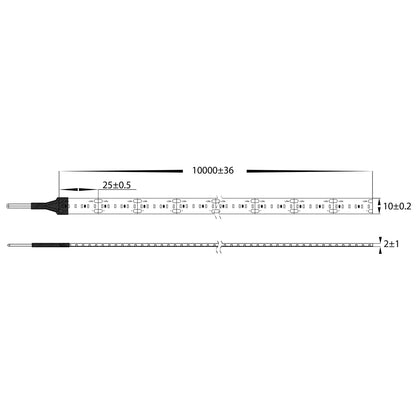 HCP-3355485 - 4.8W 24v DC 240LED 5000k IP54 Long Run LED Strip - 10m Roll