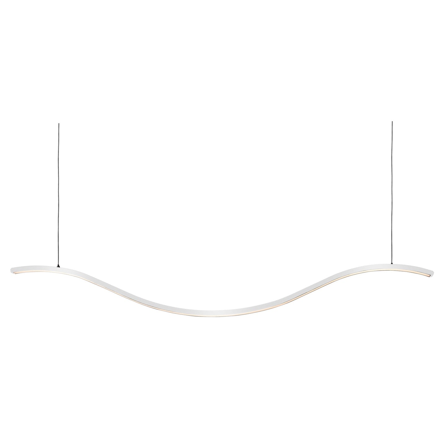 HCP-663500 - White 1500mm Wave 50w LED Pendant