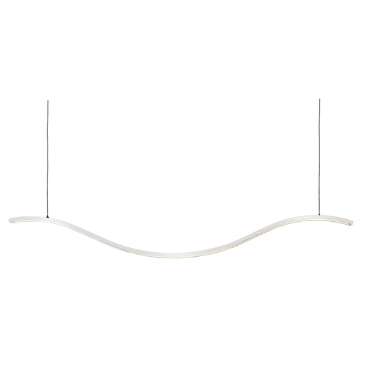 HCP-663500 - White 1500mm Wave 50w LED Pendant