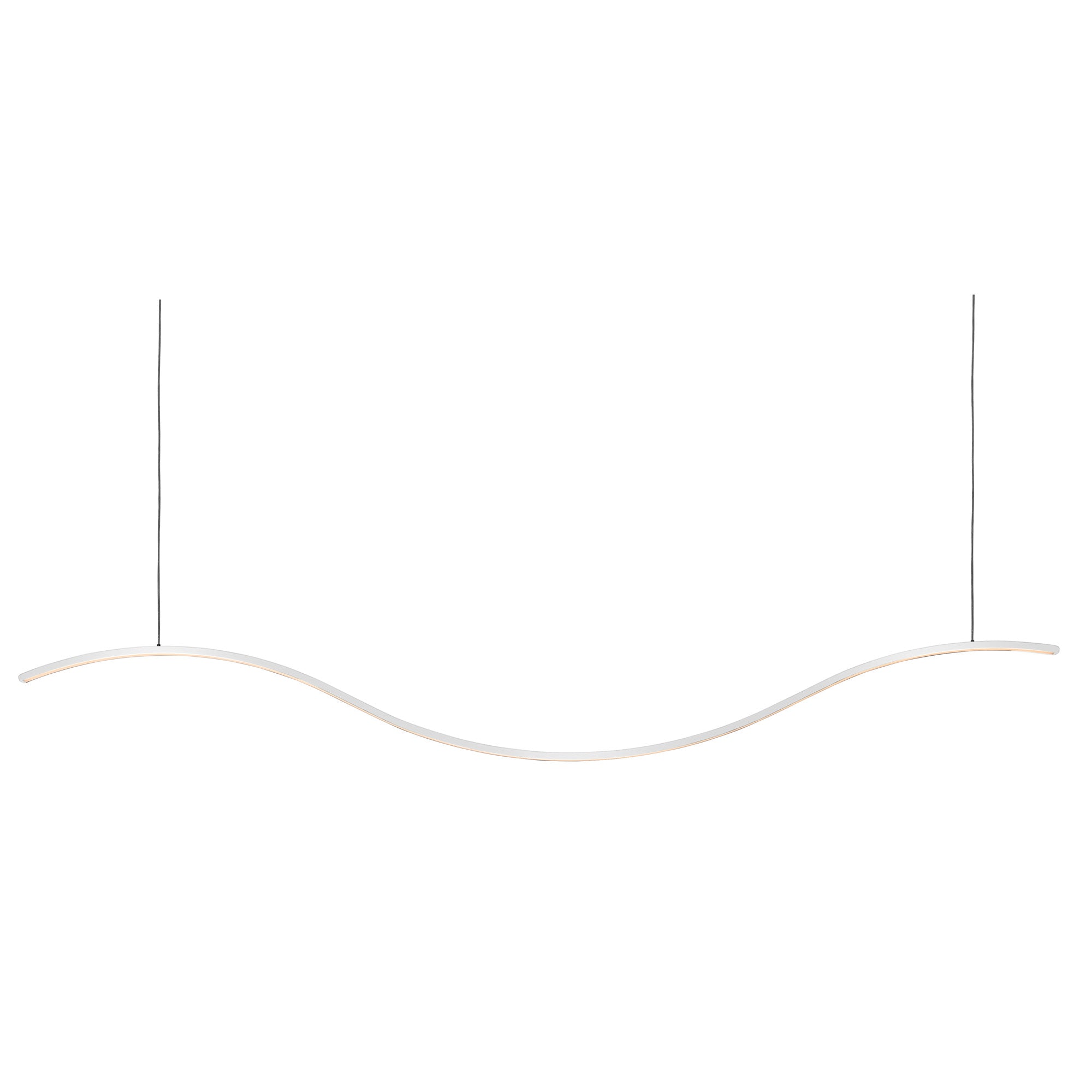 HCP-663800 - White 2500mm Wave 80w LED Pendant