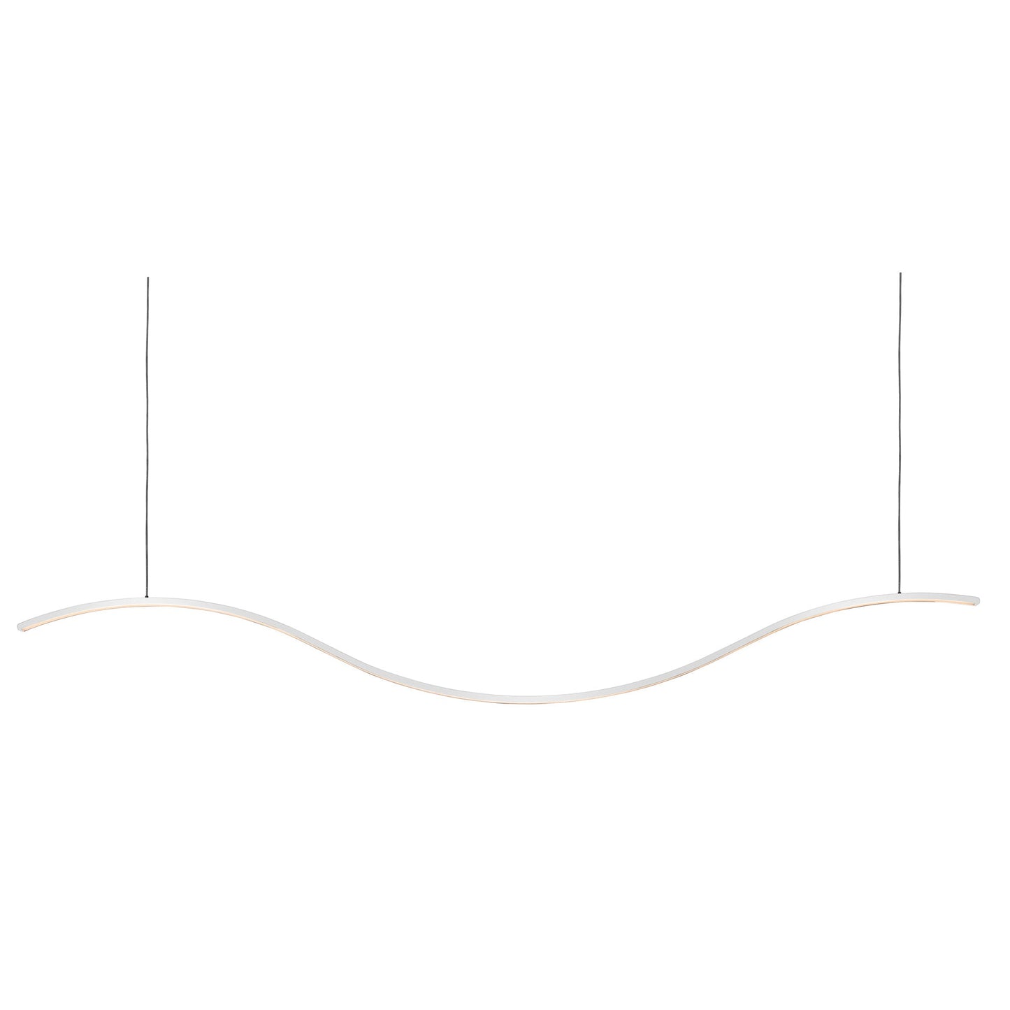 HCP-663800 - White 2500mm Wave 80w LED Pendant