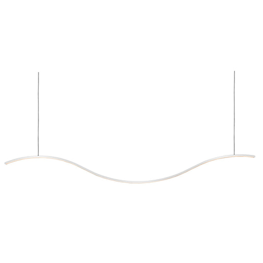 HCP-663800 - White 2500mm Wave 80w LED Pendant