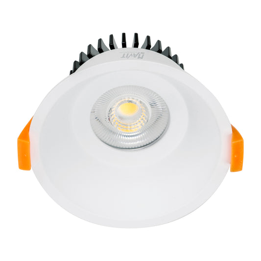 HCP-81380409 - White Deep Fixed 9w TRI Colour Recessed Triac Dimmable LED Downlight