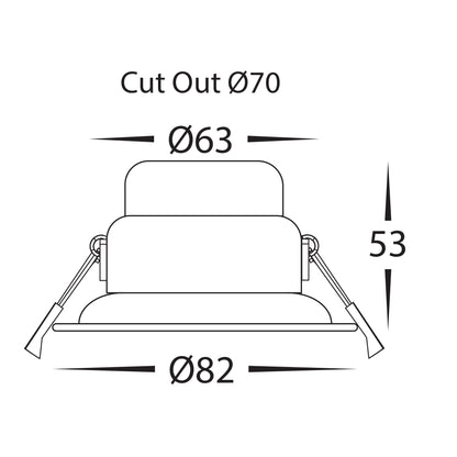 HCP-8150702 - White or Black Deep 7w Recessed LED Downlight
