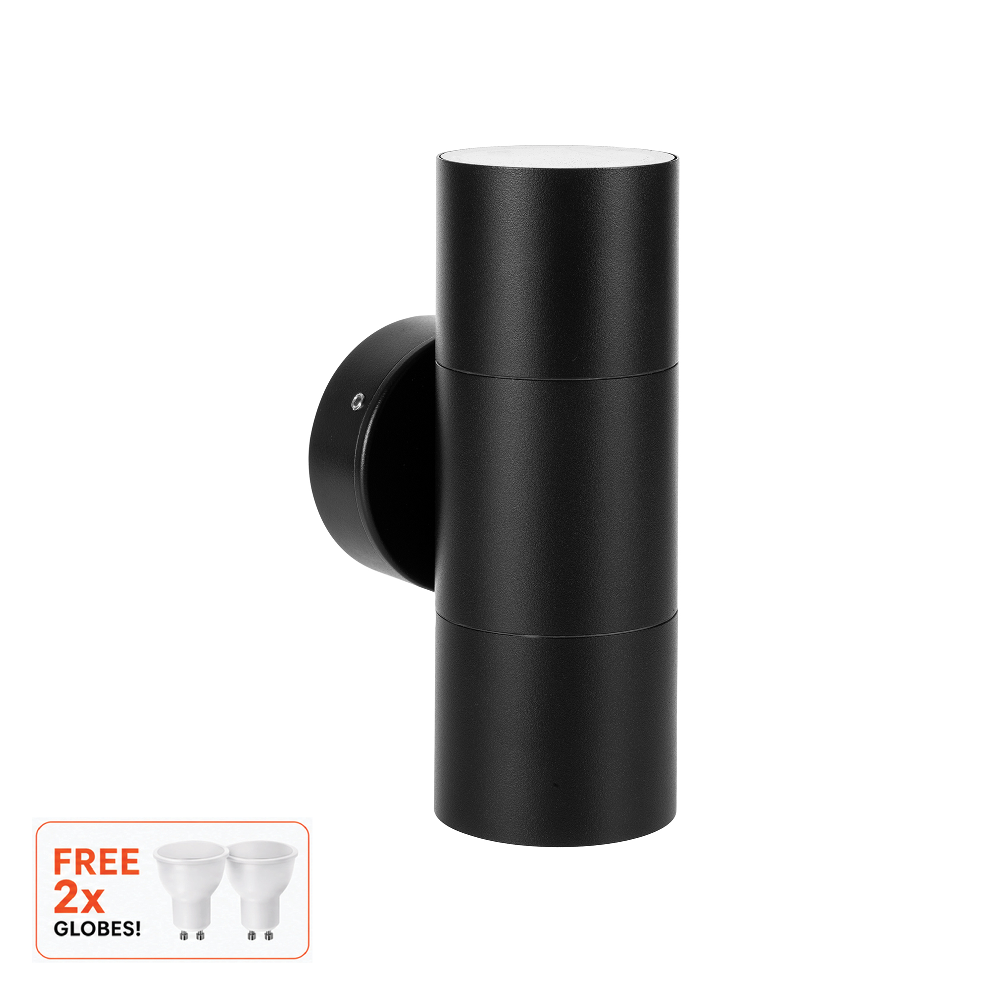 HV1021 - Aluminium Black Up & Down Wall Light