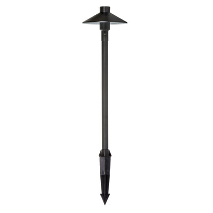 HVCL1454T - Antique Brass Bollard Light with Spike