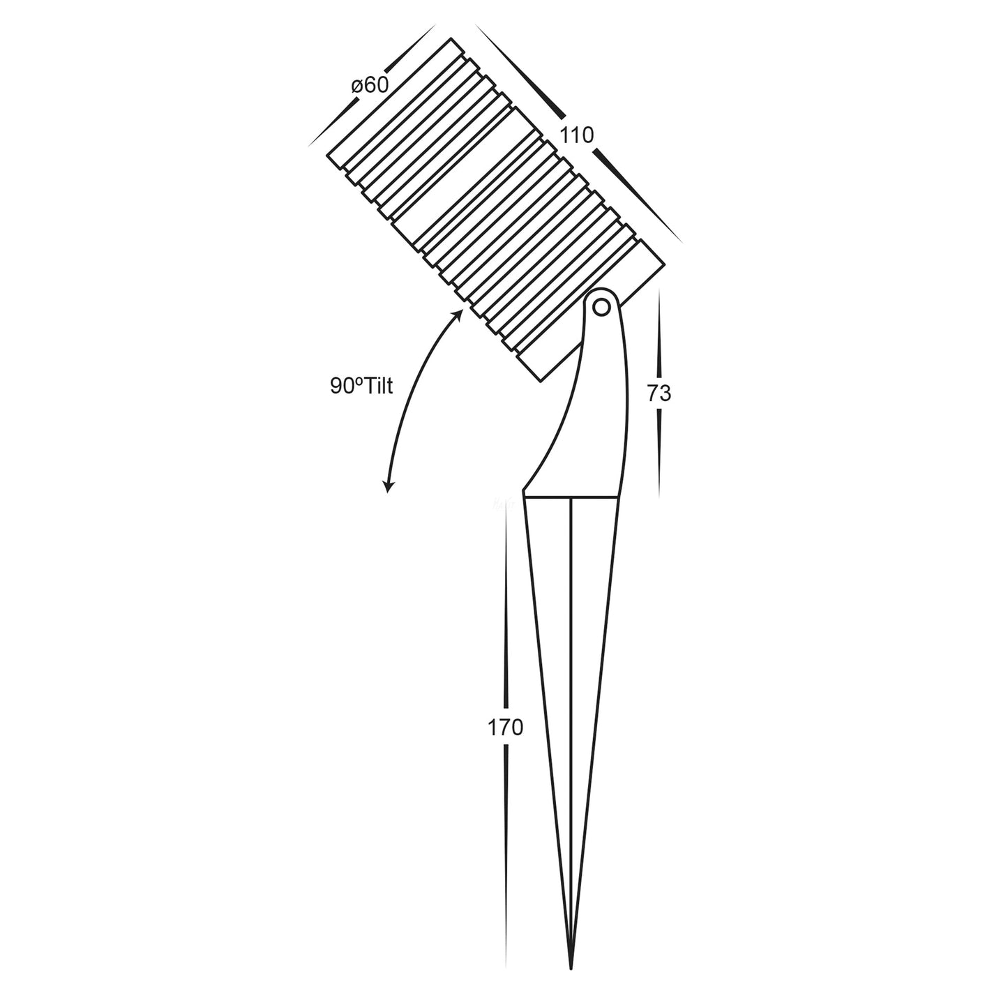 HV1462RGBW-SS316 - Nova 316 Stainless Steel RGBW 5w LED Garden Spike Light