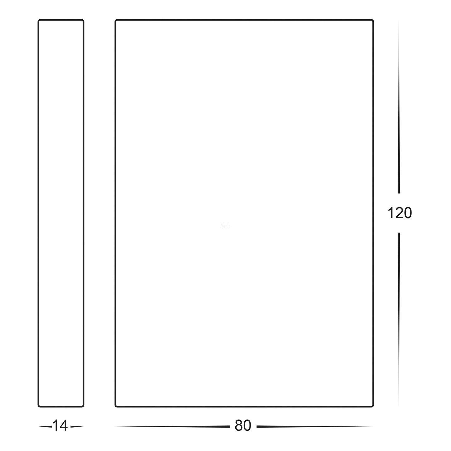 HV3289-GPH - Stylez Graphite Up & Down LED Wall Light