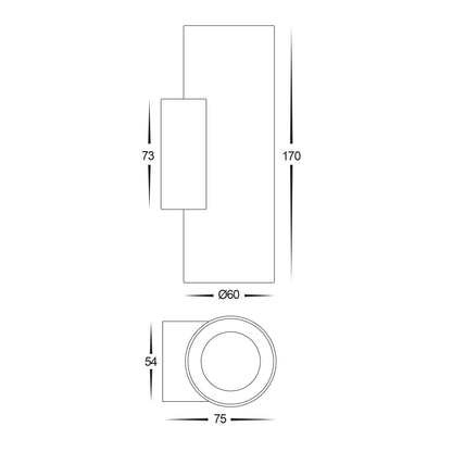 HV3626T-PSS316 - Aries Polished 316 Stainless Steel Up & Down LED Wall Light