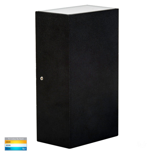 HV3634T-BLK - Platz Black Up & Down LED Wall Light