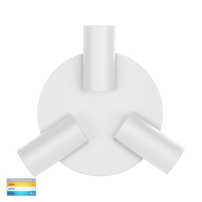 HV4002T-3-WHT-RND - Revo White 3 Light TRI Colour Round Plate