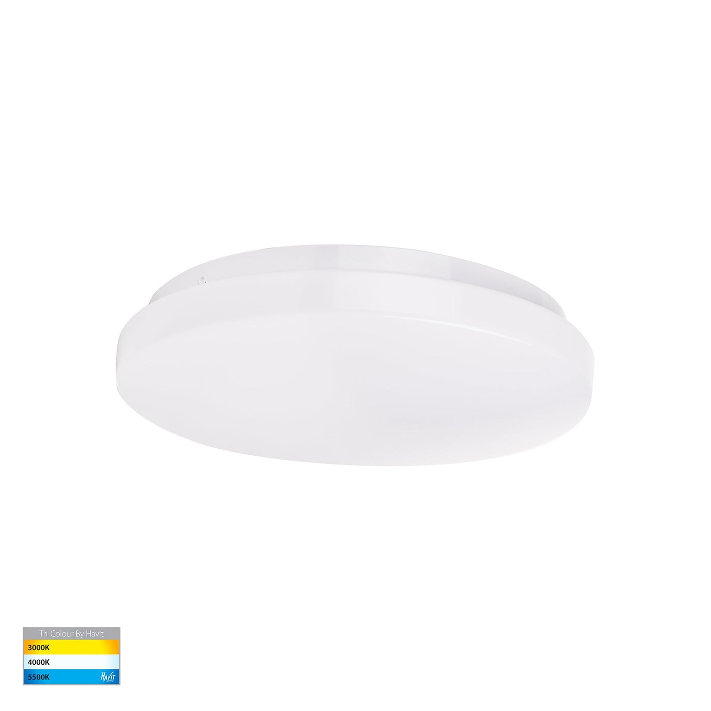 HV5884T-WHT - Ostra White 12w LED Ceiling Mounted Oyster Light