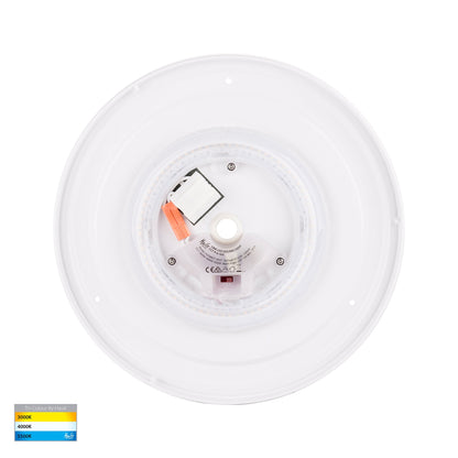 HV5885T-WHT - Ostra White 18w LED Ceiling Mounted Oyster Light