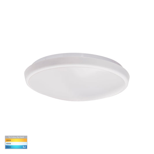 HV5887T-WHT - Ostron White 12w LED Ceiling Mounted Oyster Light