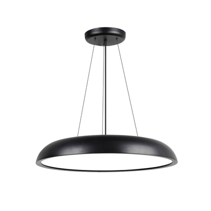 HV5896T-BLK - Black 600mm Round Pendant Light 80w