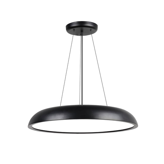 HV5896T-BLK - Black 600mm Round Pendant Light 80w