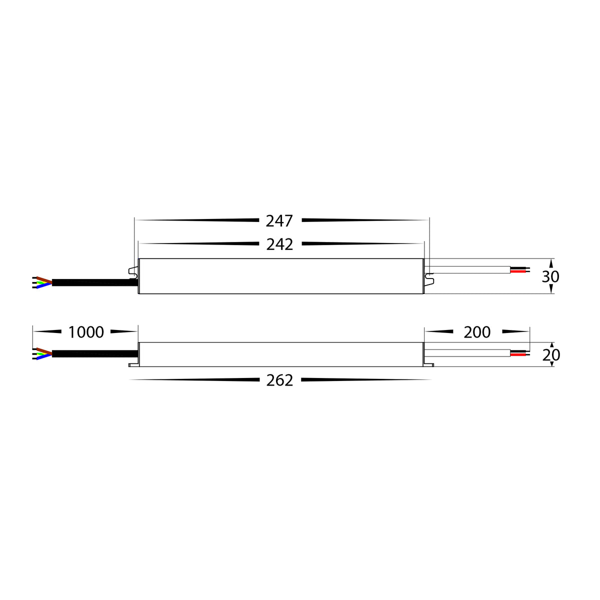 HV9673-12V - 60w 12v DC IP67 Weatherproof LED Driver with Flex & Plug