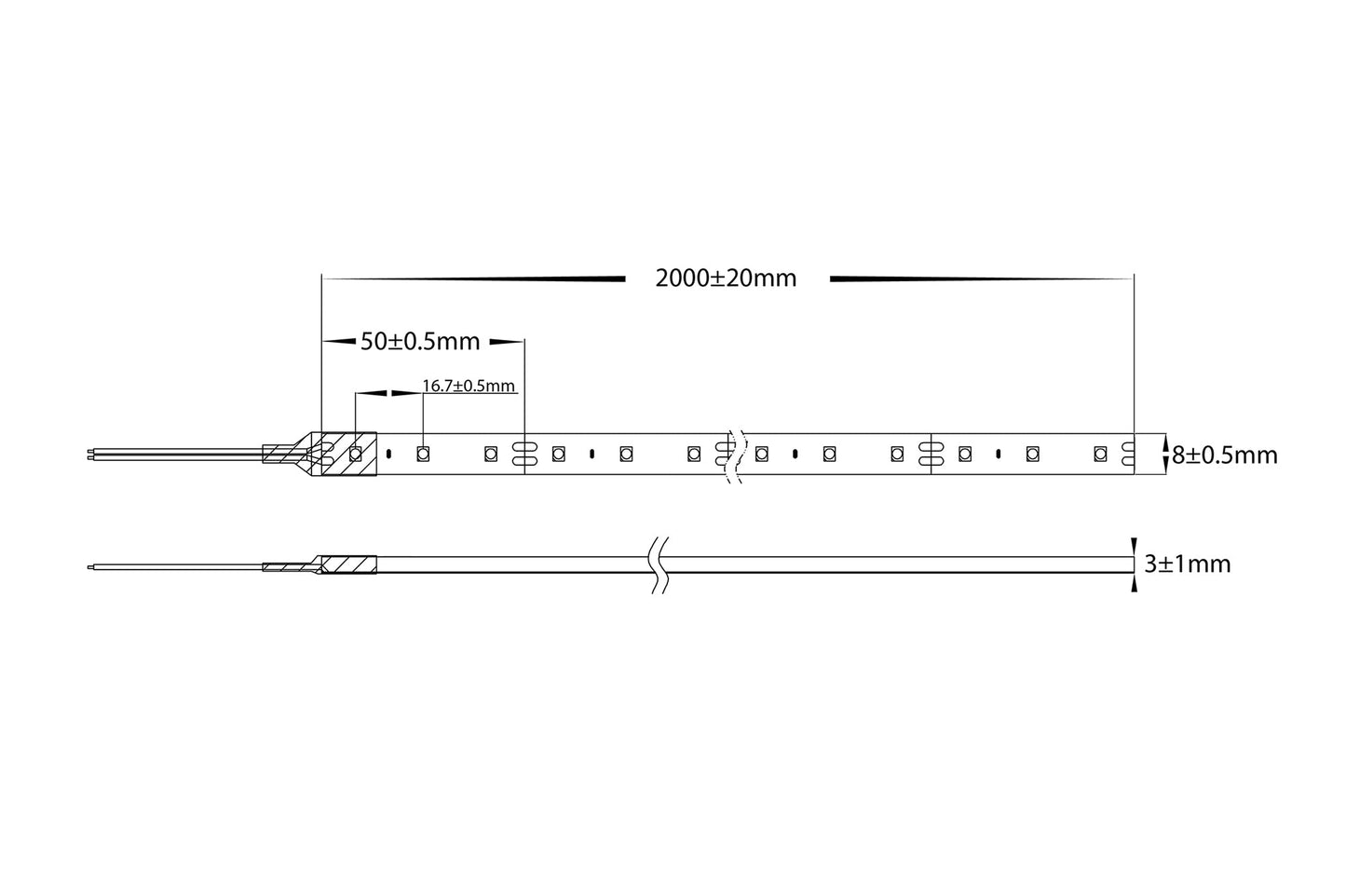 VPR9734IP54-60-2M - VIPER 4.8w 2m LED Strip kit 5500k