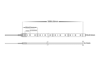 HV9783-IP54-60-4K - 14.4w 12v DC IP54 LED Strip 4000k - 10m Roll