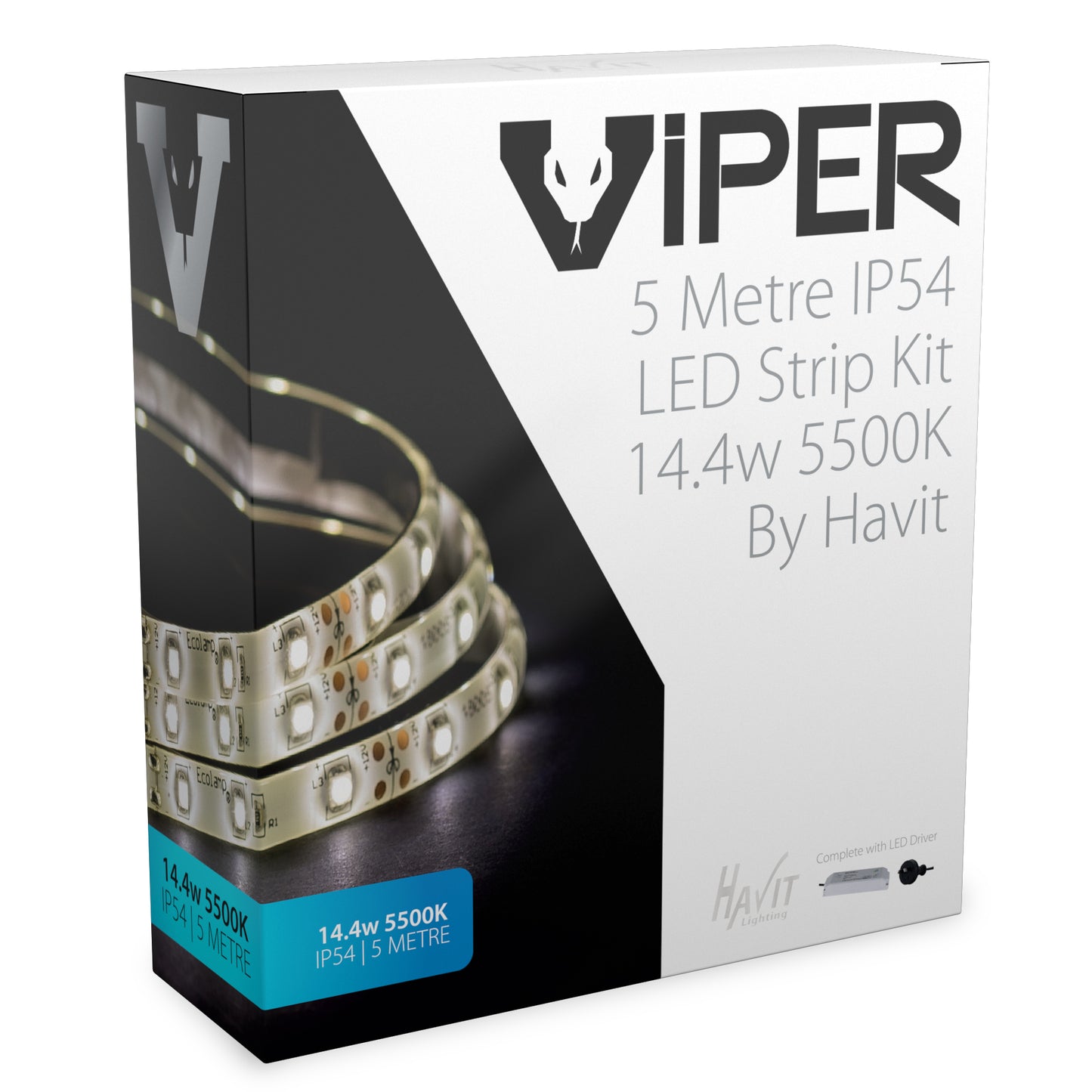 VPR9784IP54-60-5M - VIPER 14.4w 5m LED Strip kit 5500k