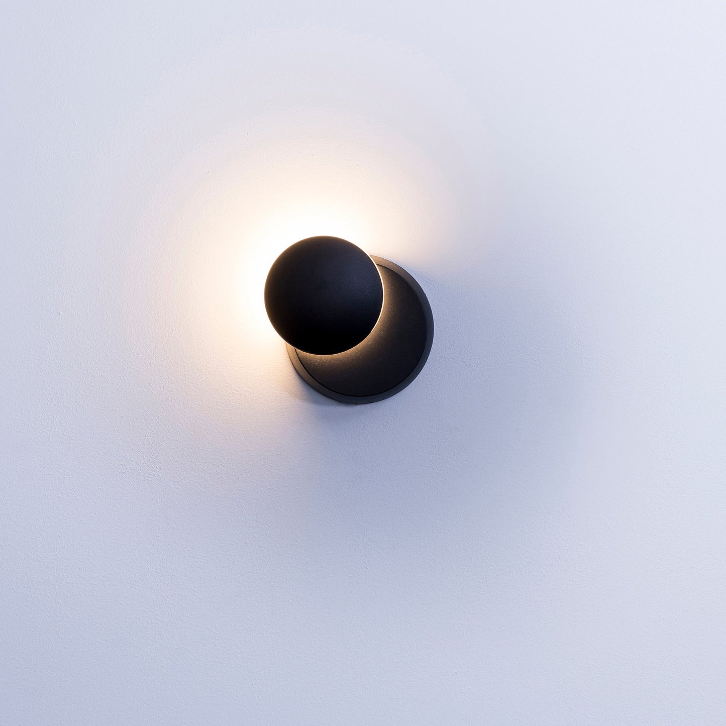 HV3666T-BLK - Pivot Black Round LED Wall Light